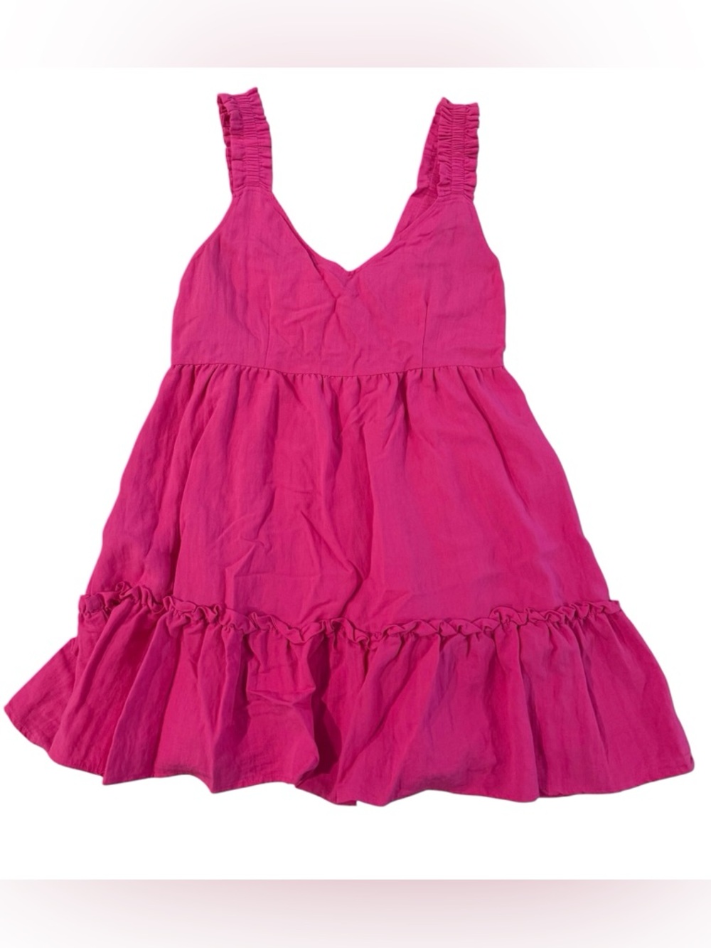Blu Pepper Pink Tiered Mini Dress Size Large